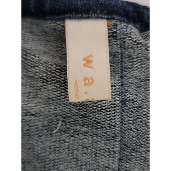 Womens Wa.ado Collection Denim Blue Sweatshirt With Red Accents & Pockets - Picture 3 of 7